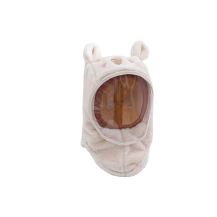 儿童帽子冬季保暖女童毛绒帽围巾一体帽新款挡风口罩手套男宝宝帽