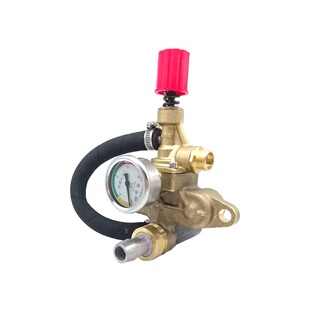 黑猫55/58/550/580型高压清洗机洗车机泵头配件气室座+调压阀全铜