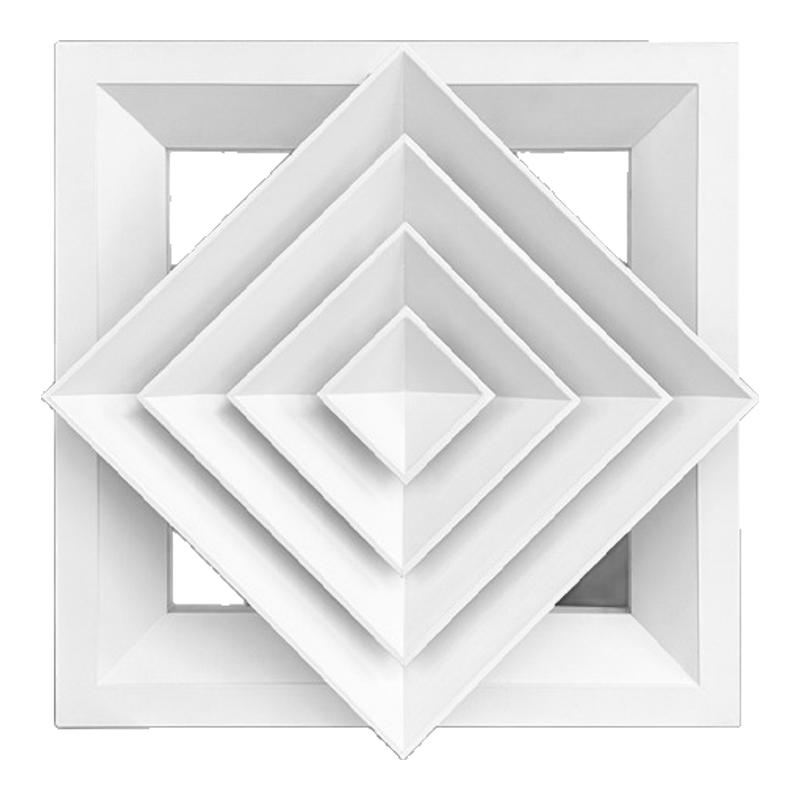 铝合金散流器中央空调出风口吊顶回形通风口四面出风百叶方形风口