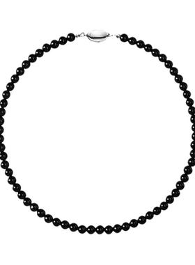 fever同款复古黑玛瑙串珠7a级网红博主同款毛衣链颈链配饰项链