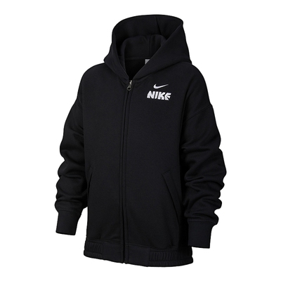 耐克男大童夹克马年限定新年款开襟加绒连帽衫针织外套IR0115-010