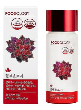 韩国直邮Foodology消化肠道片徐珠贤同款五彩苏鞘蕊花红瓶60粒