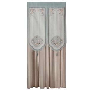 门帘家用房间隐私隔断帘门口遮挡帘新中式免打孔帘竹节纱帘简约风