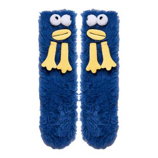 弥构可爱搞怪丑萌毛绒袜子保暖家居袜睡眠袜情侣居家地板袜子女