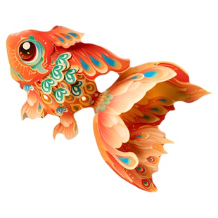 新年春节元宵马年非遗玲珑鱼灯手工diy材料金鱼灯笼儿童花灯拍照