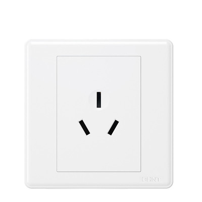 正泰3孔三孔10A插座家用三插