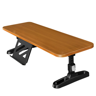 派凡实木可升降电脑增高架台式机显示器支架桌面置物键盘托架收纳办公室工位笔记本架子萤幕屏幕抬高调节底座