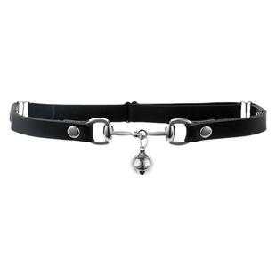 可爱铃铛皮质大腿环哥特性感腿链腿圈亚文化原宿风朋克饰品Y2K风