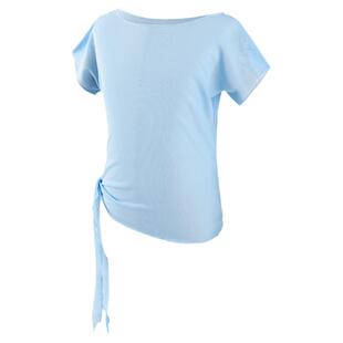 儿童古典舞纱衣女童舞蹈服练功夏季薄款短袖芭蕾舞中国舞上衣白色