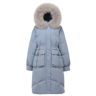 特大码过膝羽绒服女装300斤冬季200胖mm加肥加大显瘦宽松加厚外套