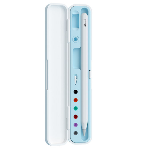 睦森电容笔盒适用苹果apple pencil pro收纳盒一代二代手写笔套iPad平板2代触控笔保护套applepencil平替通用