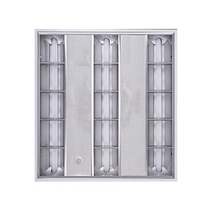 led格栅灯盘600x600嵌入式应急声控人体感应办公室集成吊顶铝扣灯