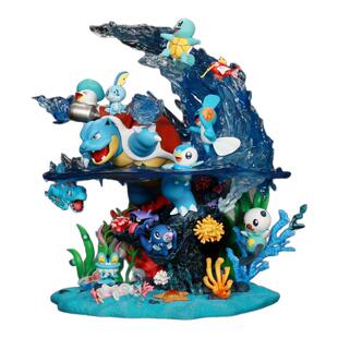 狼族 宠物小精灵手办 GK 杰尼龟小火龙暴飞龙 全家桶 可发光 盒装