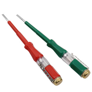 黄铜帽测电笔500V接触一字试电笔便携电路检测验笔长寿命氖泡电工