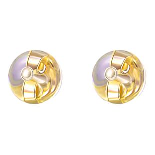 纯银耳堵防掉硅胶耳钉后塞耳帽防丢失18k金通用耳环塞后面的塞子