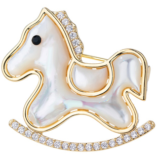 【新品】摇摇马贝壳西装胸针高级感轻奢女款2026新款别针配饰领针