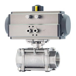 美蝶气动丝扣球阀Q611F不锈钢三片式快装阀门卫生级304控制阀DN25