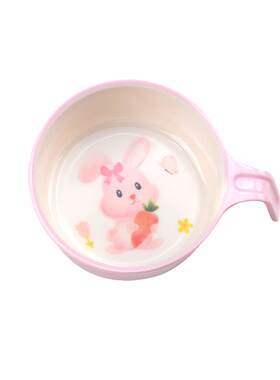 五和粉萌兔女孩儿童餐具