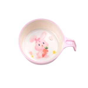 五和粉萌兔女孩儿童餐具