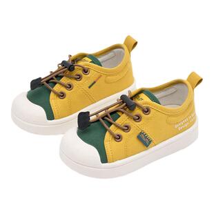 m1m2西班牙童鞋儿童帆布鞋2026新款中小童抽绳板鞋男童女童饼干鞋