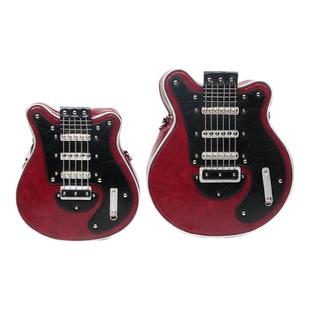 2025美式独孤摇滚朋克复古辣妹独特红色吉他形状包包斜挎包小众