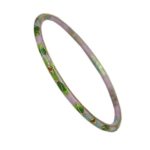 70年代老货景泰蓝儿童手镯纯手工铜胎掐丝珐琅小孩镯子中国风礼品