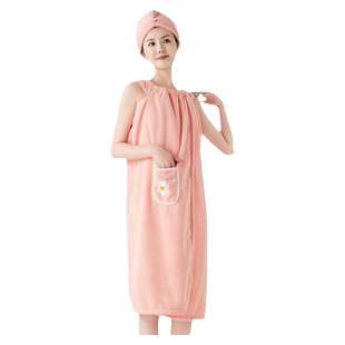 毛毛雨浴巾可穿可裹2025新款式比全棉纯棉速干大人家用洗澡浴袍女