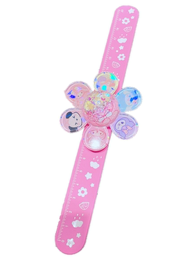 可爱女孩旋转流沙亮片手环手带