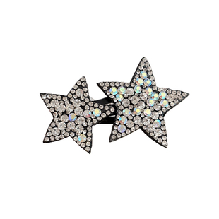 水钻星星儿童鸭嘴发夹女孩刘海侧边夹前额一字夹碎发发卡女童头饰