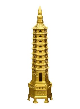 中式铜文昌塔摆件黄铜书桌客厅