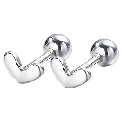 999纯银爱心螺丝耳骨钉