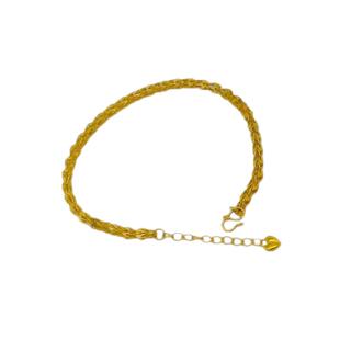 越南沙金手链女款细链仿黄金999纯金色ins高级感轻奢小众精致手饰