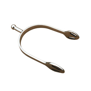 不锈钢圆头马刺 赠马刺带长头马刺 骑士装备英式马刺 马具