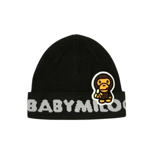 BABY MILO STORE配饰卡通小猴字母提花针织冷帽4571XXR