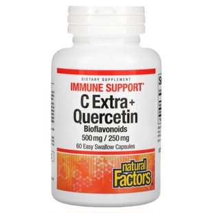 Natural Factors维生素VC+槲皮素机体支持呼吸道健康多面守护机体