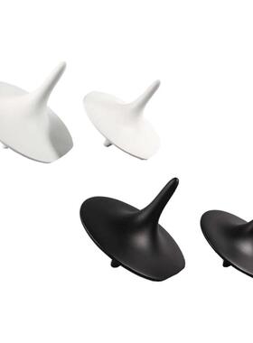 现代简约黑白树脂抽象人物雕塑摆件样板间客厅书房陀螺打结装饰品