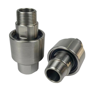 360度高压不锈钢直通式两端外螺纹DN20 25塔吊喷淋万向回转接头