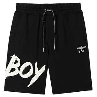 BOYLONDON男女同款夏季时尚五分裤涂鸦运动短裤N13901