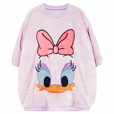 儿童法兰绒连体睡衣宽松保暖薄绒