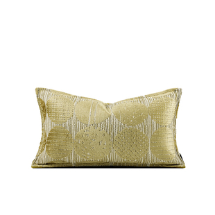 柏洛斯Kunst『烟幕』进口轻奢高端嫩草绿沙发腰靠垫高级感抱枕套