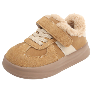 婴儿童棉鞋小童运动鞋冬季款男童加绒休闲鞋女童板鞋宝宝学步鞋子