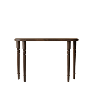 法式复古实木半圆玄关桌入户靠墙窄条桌小户型门厅过道装饰置物台