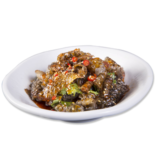 凉拌鱼皮QQ泡椒鱼皮卷开袋即食零食小吃特色菜半成品冷盘凉菜商用