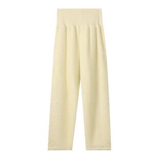 南极人半边绒睡裤女士加绒加厚保暖宽松大码女款可外穿家居裤冬季