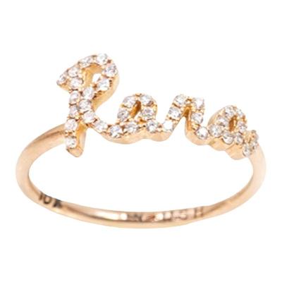 s925银轻奢满钻定制名字戒指情侣