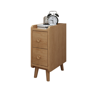 迷你实木床头柜简约现代超小收纳柜抽屉式小型置物架夹角卧室斗柜