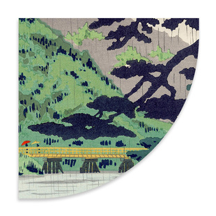 日式浮世绘扇形入户门地垫进门门口门垫脚垫进户门入门大地毯创意