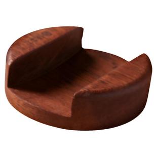 原森太乌檀木实木菜板放置架圆形菜板支架沥水厨房台面砧板置物架