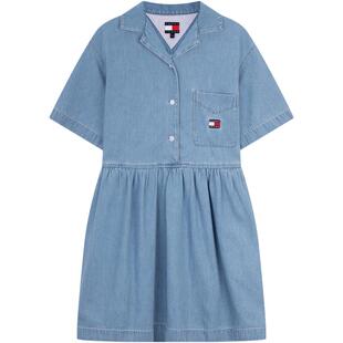 【收腰显瘦牛仔连衣裙】Tommy春夏女复古文艺风宽松纯棉衬衫长裙