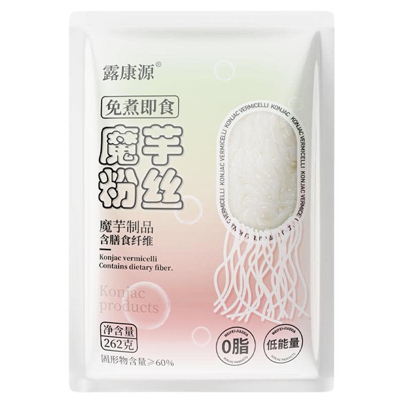 露康源魔芋凉皮粉丝魔芋面262克低脂低卡代餐零食关东煮食材粉丝